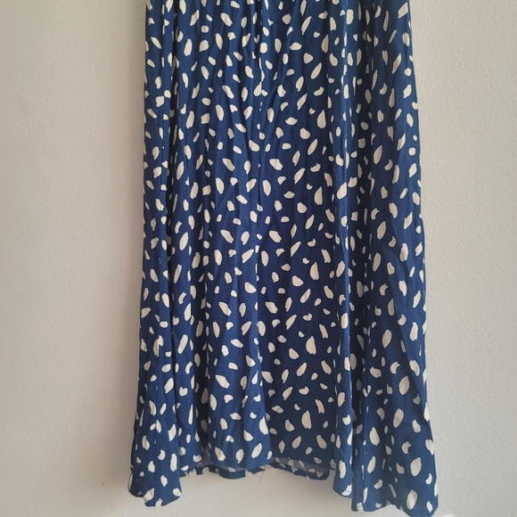 Reformation 0 Blue Dots Slip Midi Dress - Picture 11 of 12